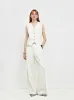 "Diary of an Old Friend" Customized Breathable Ramie Oversize Suit Vest Set sold by Firelady Fur
