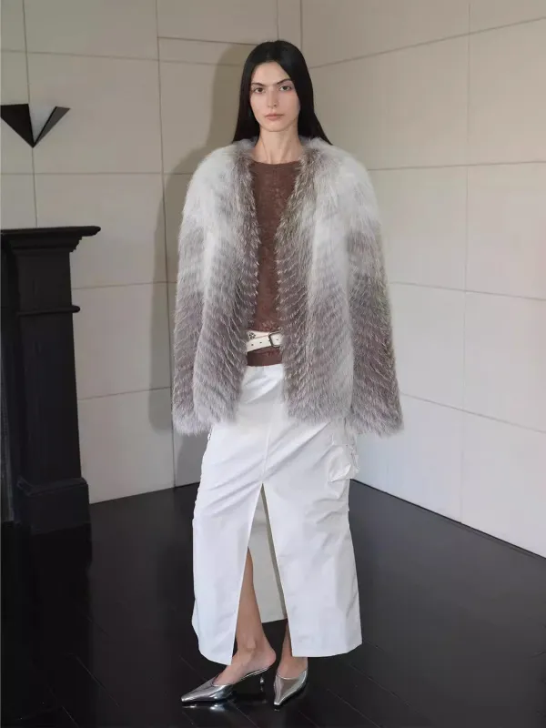 Yukino Dream Imported Colorful Fox Fur Coat from Finland made by Firelady Fur