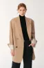 Women's high-density fine silk wool peaked lapel suit jacket sold by Firelady Fur