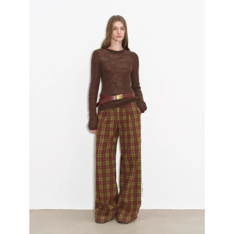 "Lazy Day Essential" Textured Mohair Blend Round Neck Stretch Knit Base Layer for Fall/Winter Women sold by Firelady Fur