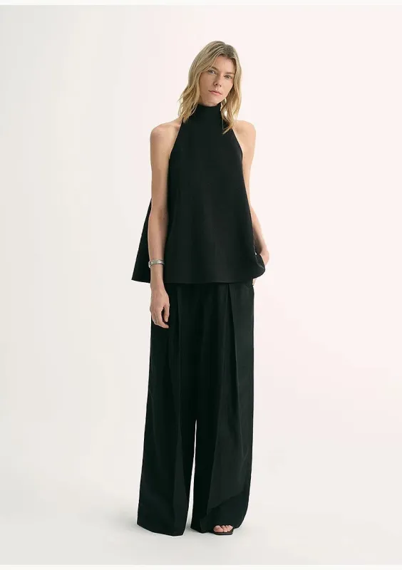 Luxury mulberry silk wrinkle-resistant small high collar A-line sleeveless top vest for women sold by Firelady Fur