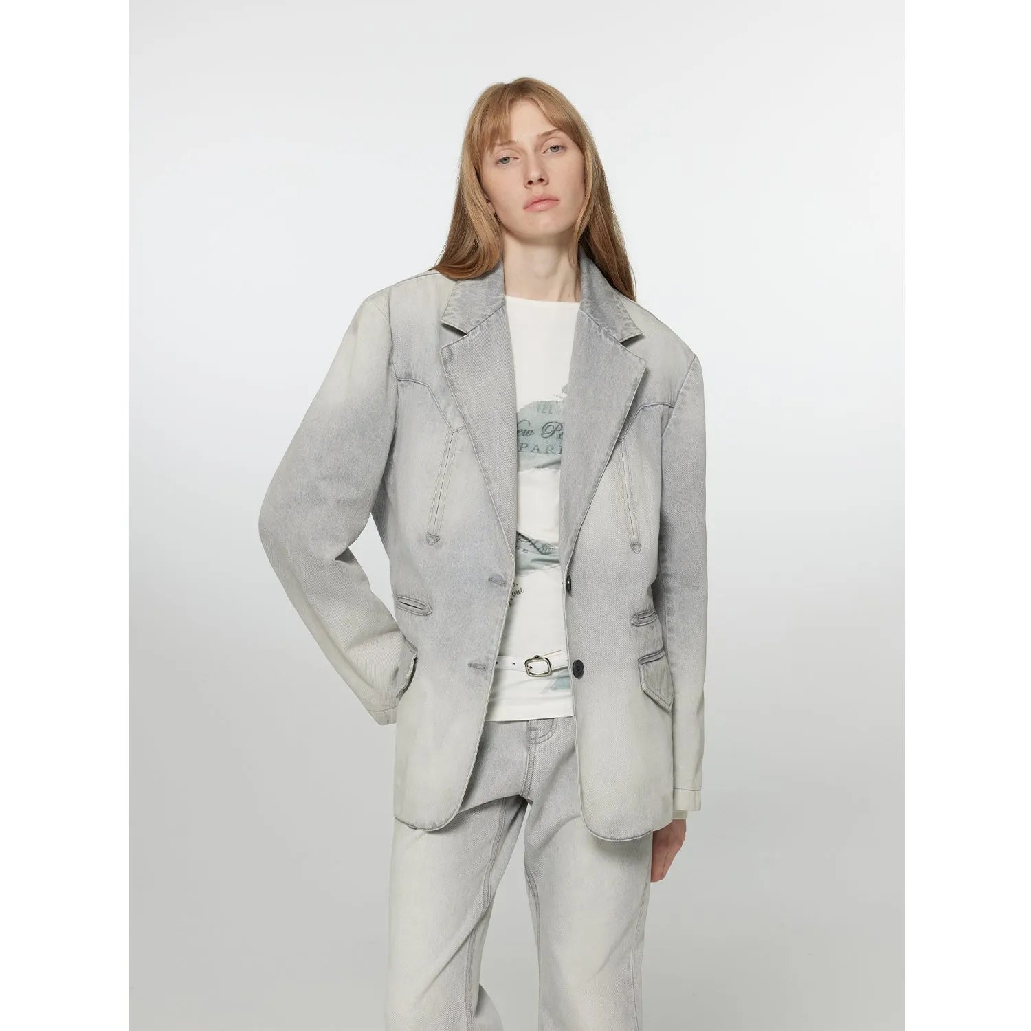 Fireladyfur Loose Fit Denim Jacket“Discover Denim” sold by Firelady Fur product image thumbnail 2