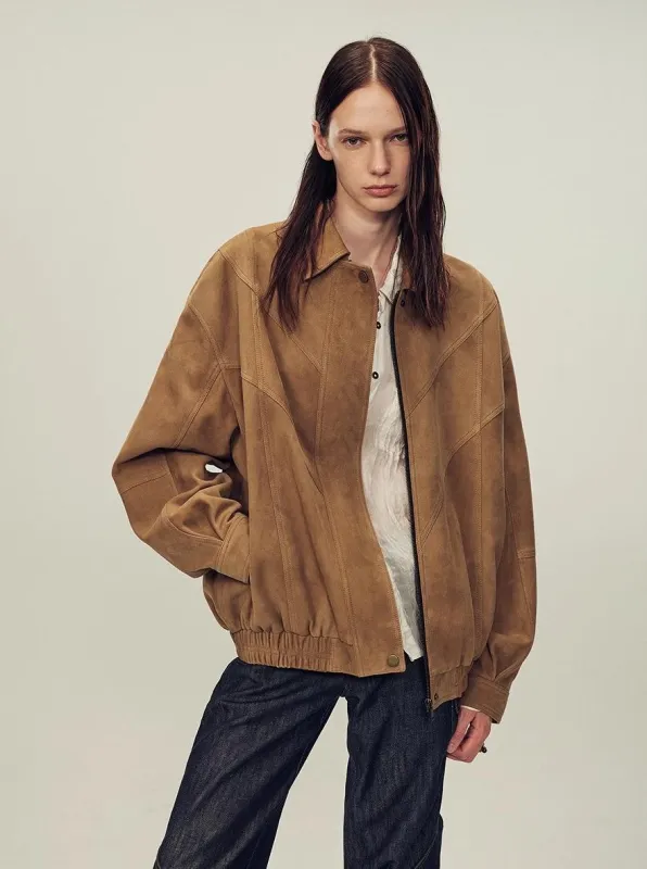 Fireladyfur Women's Suede Top-Grain Sheepskin Leather Jacket sold by Firelady Fur