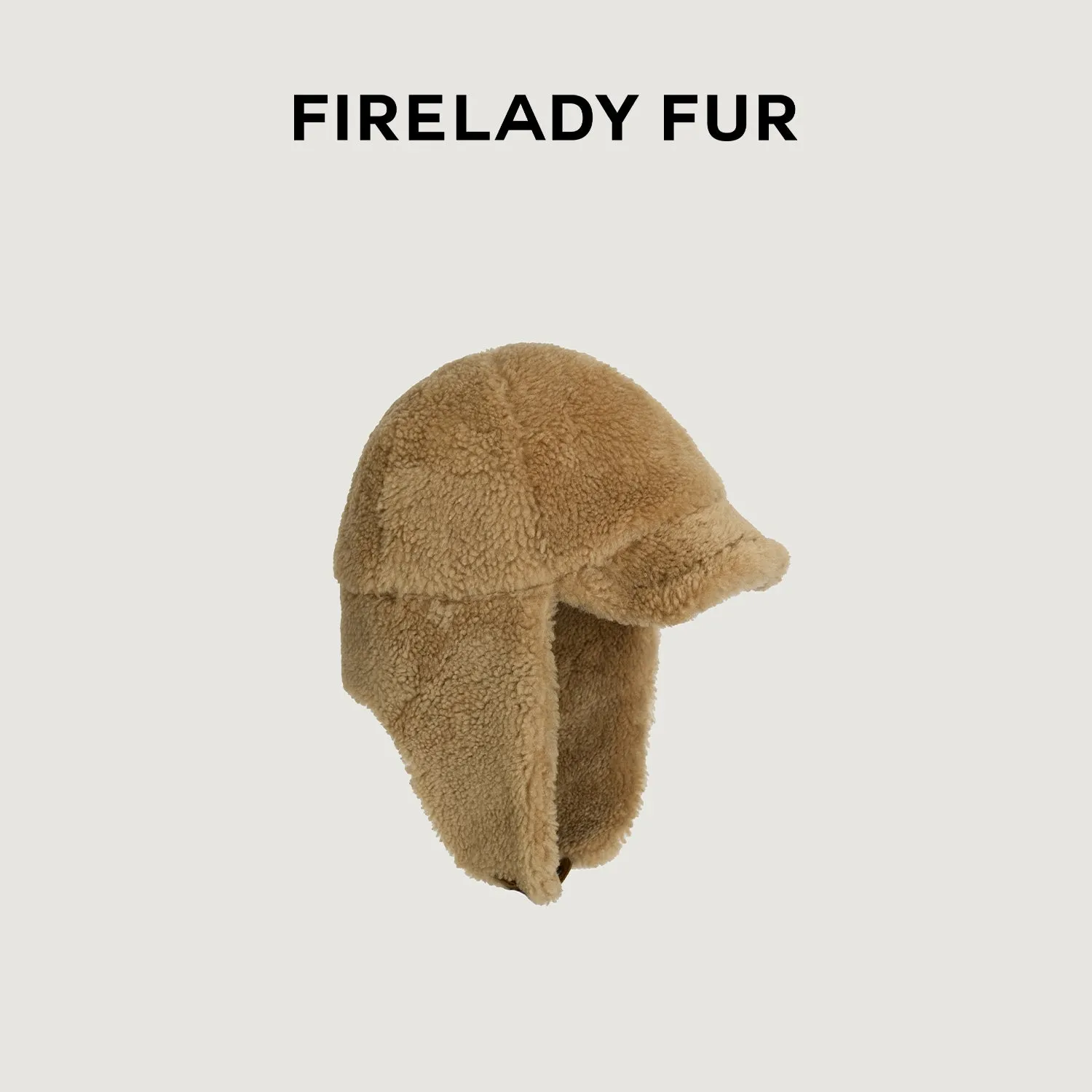 Firelady Fur fur hat with a high-quality feel, three colors of soft, fluffy, rice-grain wool for a warm and cozy look sold by Firelady Fur product image thumbnail 3