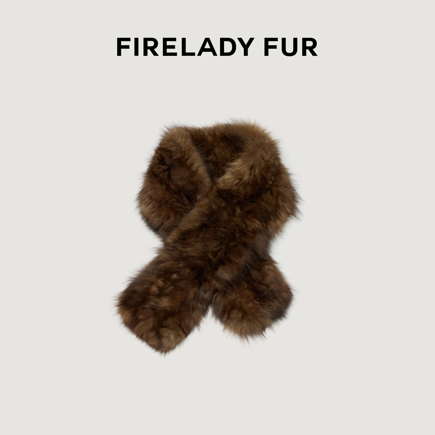 Firelady Fur Mink Fur Scarf Russian Imported Fashionable Retro Old Money Style Plain Weave sold by Firelady Fur product image thumbnail 3