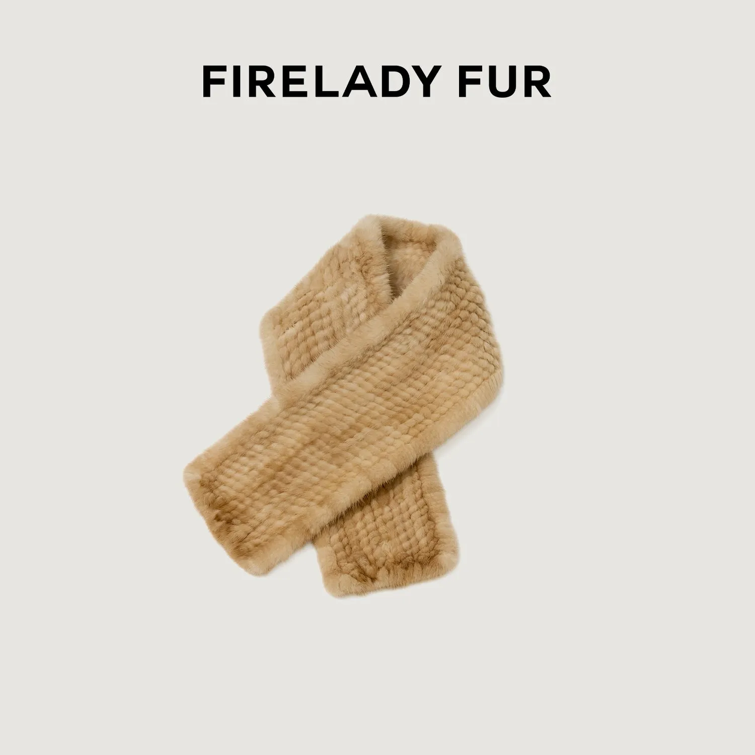 Firelady Fur Mink Fur Scarf with Woven Design Copenhagen Purple Label Elegant High-Quality sold by Firelady Fur product image thumbnail 2