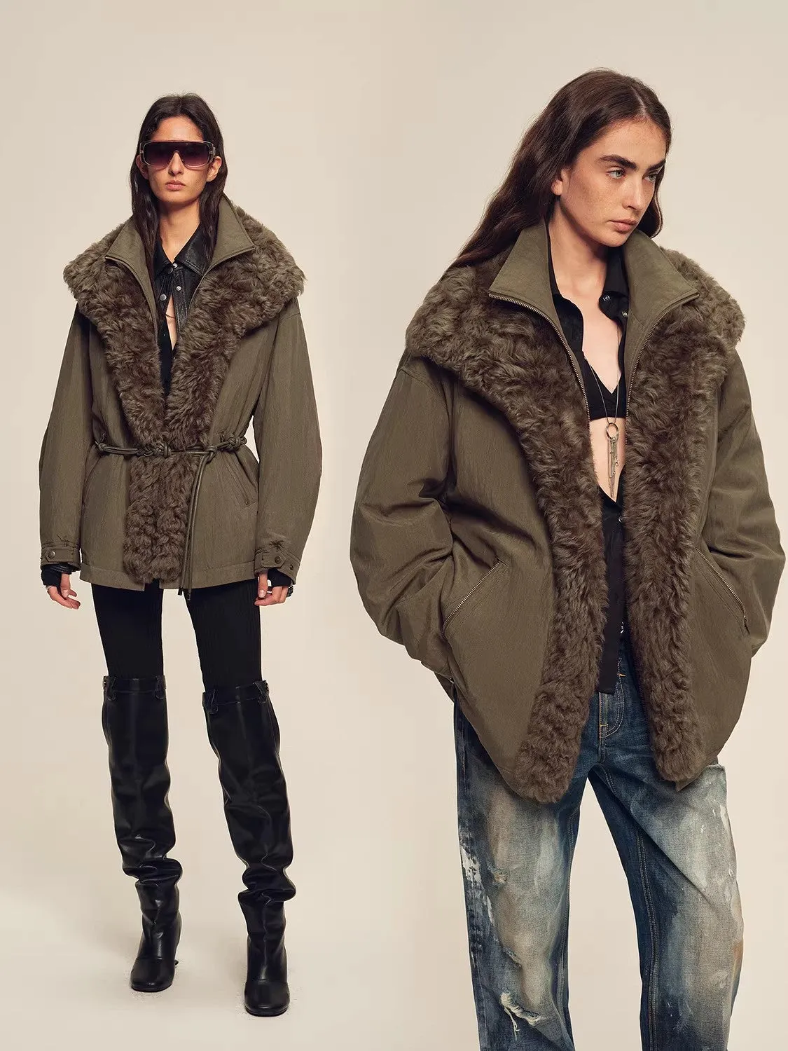 Firelady Fur Women's Detachable Toscana Shearling-Lined Parka Jacket "The Wizard of Oz" sold by Firelady Fur product image thumbnail 5
