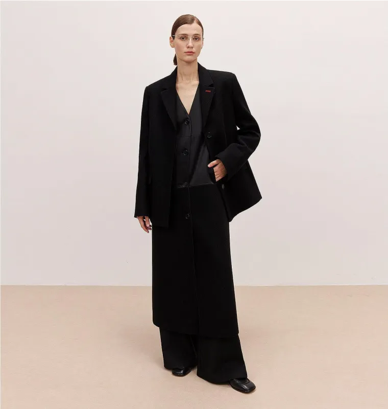 THE ARTM Women's Oversized Blazer Suit Set - Wide Shoulder Wool Jacket with Vest made by Firelady Fur