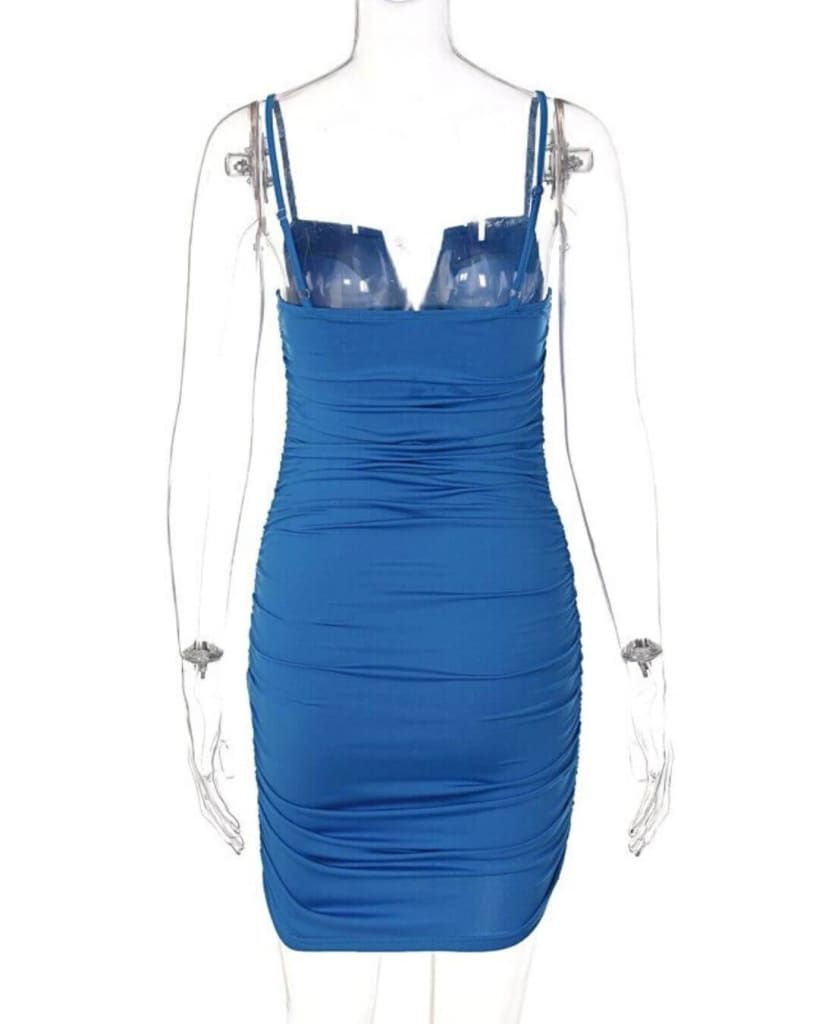 Fashion V-Neck Ruched Sexy Mini Dress sold by Stylord Boutique product image thumbnail 8