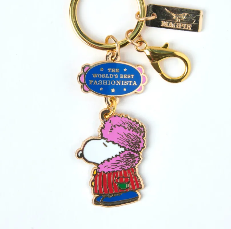 PEANUTS WORLDS BEST FASHIONISTA KEYRING sold by TSPTR