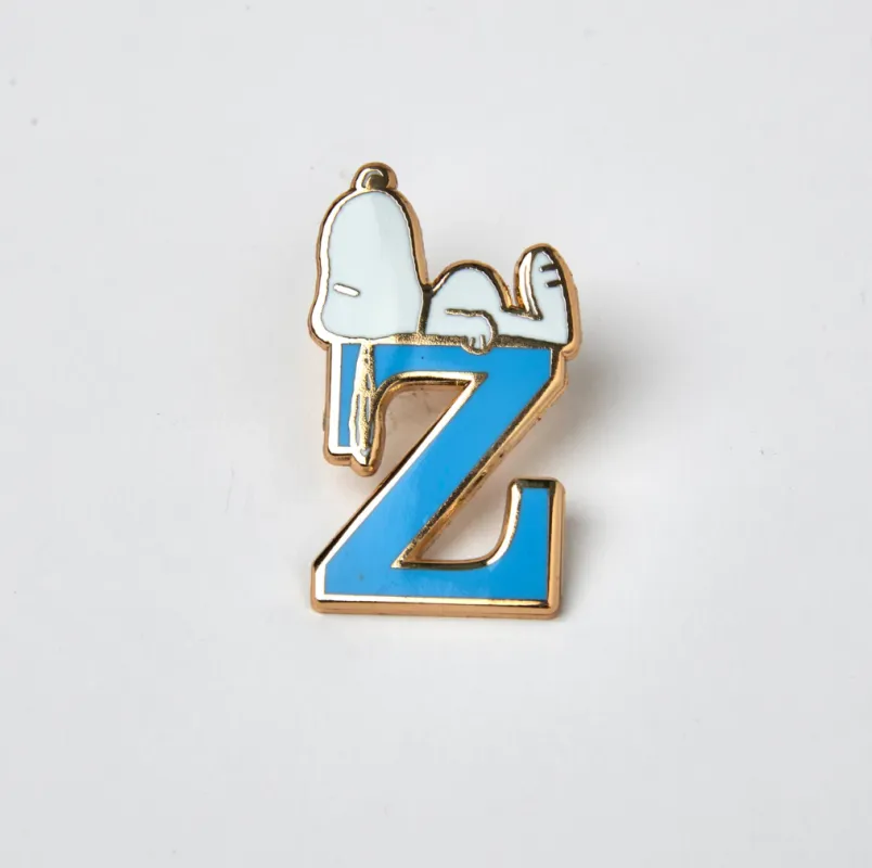 PEANUTS Z ALPHABET ENAMEL PIN made by TSPTR