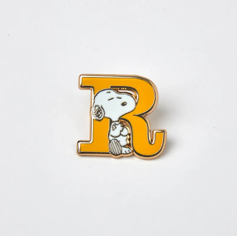 PEANUTS R ALPHABET ENAMEL PIN made by TSPTR