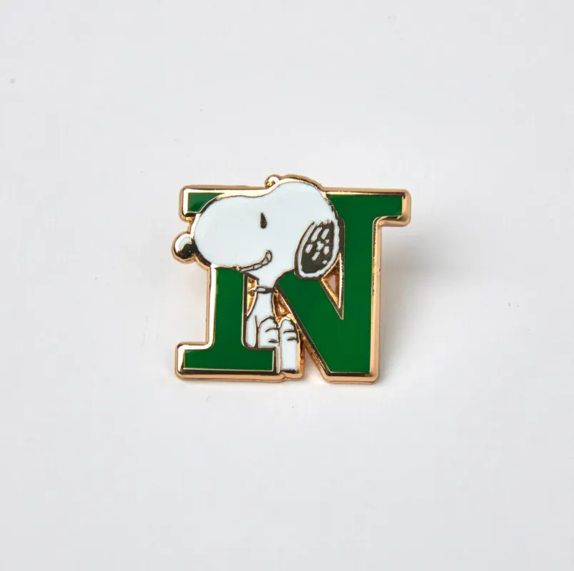 PEANUTS N ALPHABET ENAMEL PIN made by TSPTR