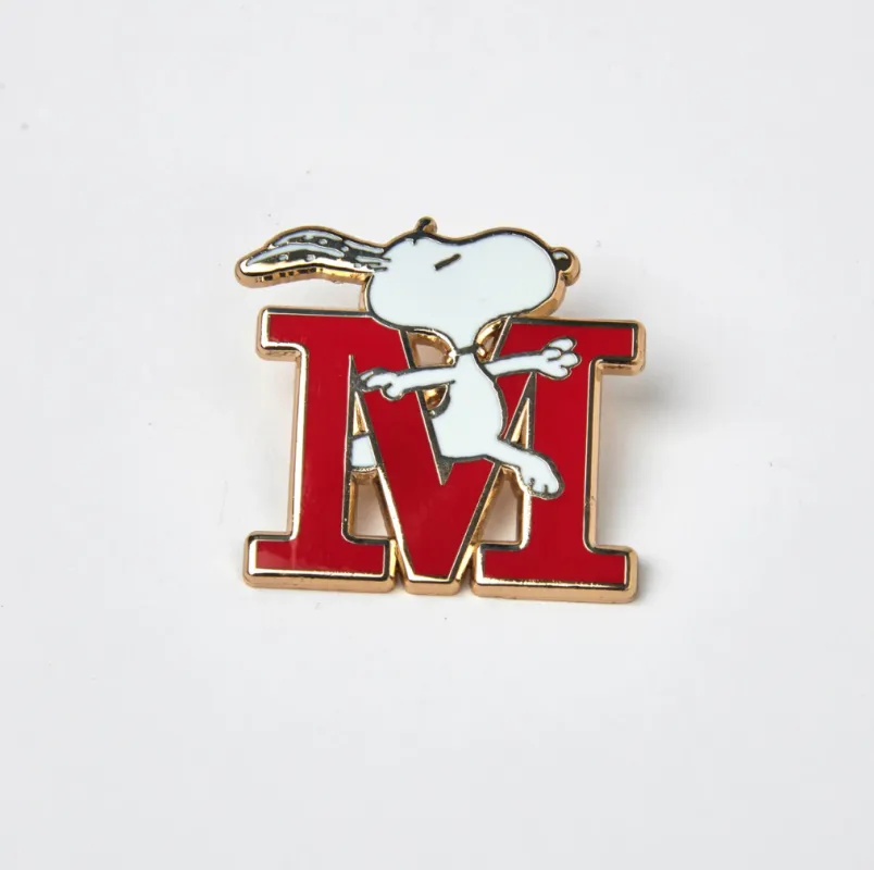 PEANUTS M ALPHABET ENAMEL PIN sold by TSPTR