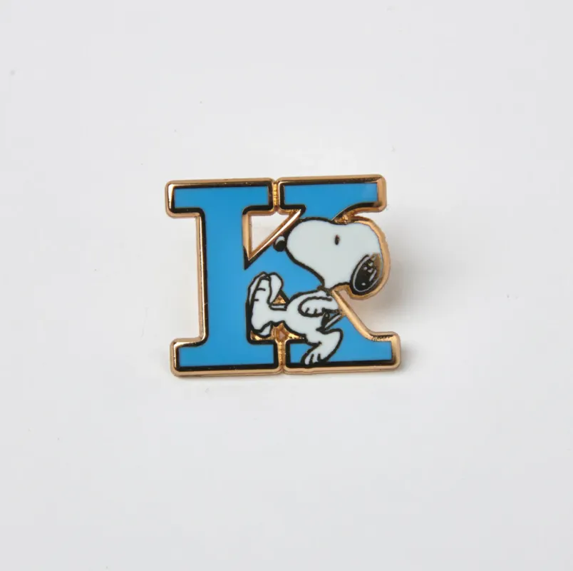 PEANUTS K ALPHABET ENAMEL PIN made by TSPTR