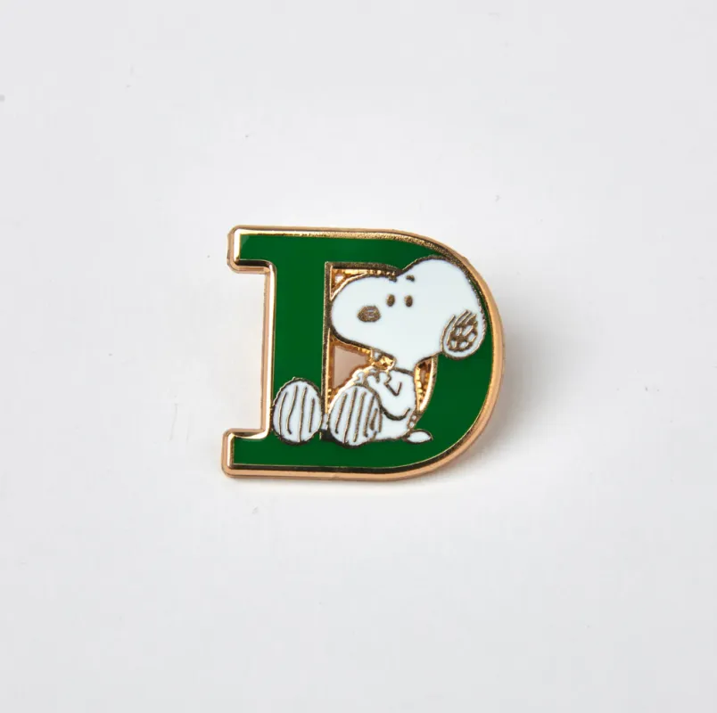 PEANUTS D ALPHABET ENAMEL PIN made by TSPTR
