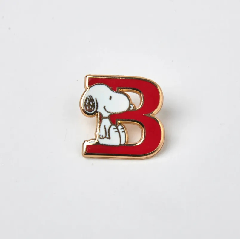 PEANUTS B ALPHABET ENAMEL PIN made by TSPTR