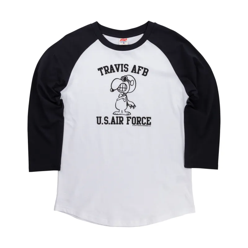 SNOOPY TRAVIS AFB RAGLAN TEE made by TSPTR