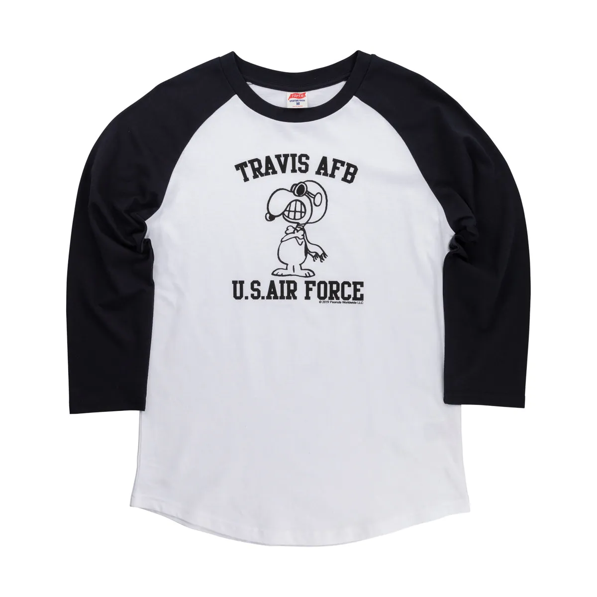 SNOOPY TRAVIS AFB RAGLAN TEE sold by TSPTR