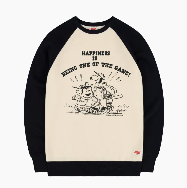 Peanuts Gang Raglan Sweatshirt made by TSPTR