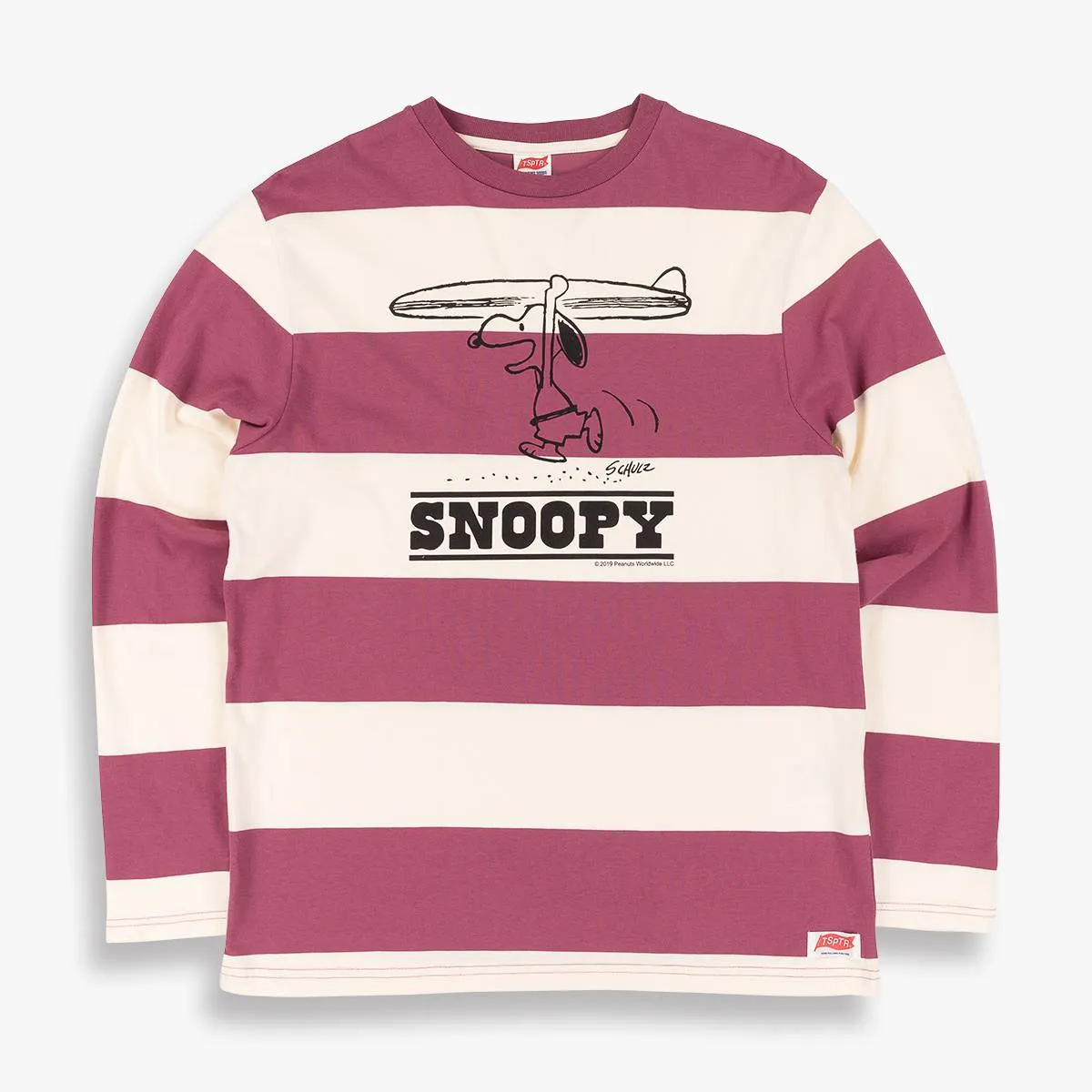 Snoopy Surf's Up LS Border Tee sold by TSPTR