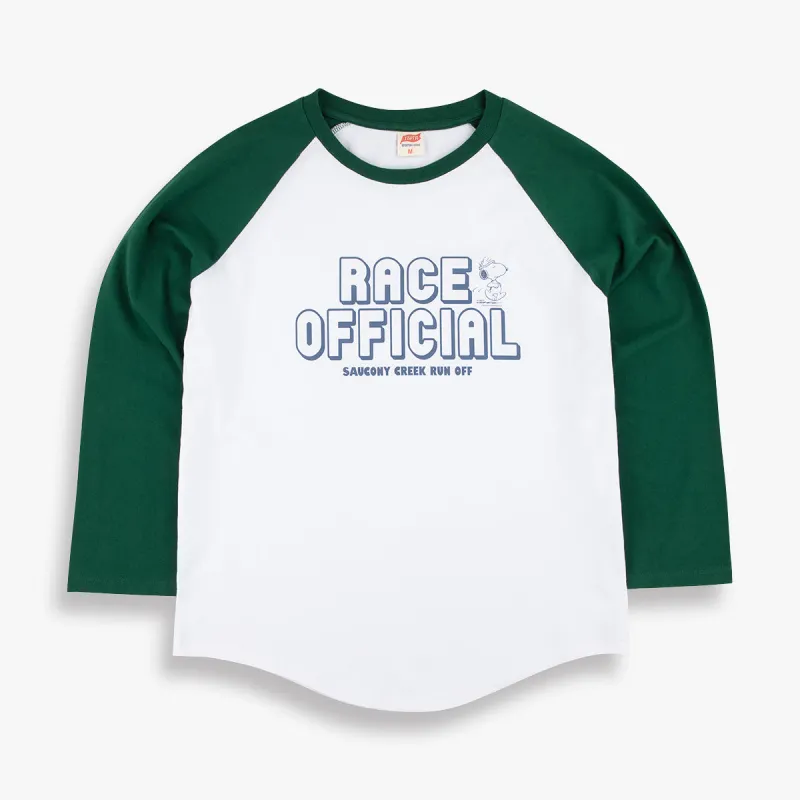 Snoopy Race Official baseball raglan made by TSPTR