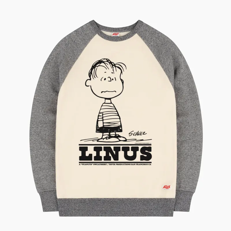 Linus I Love Mankind Raglan Sweatshirt made by TSPTR
