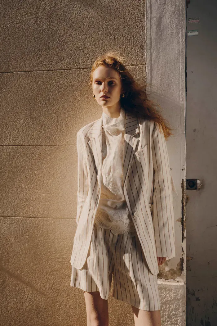 Mirta Tie-Neck Top in Embroidered Fine Mesh sold by Fabrique product image thumbnail 4