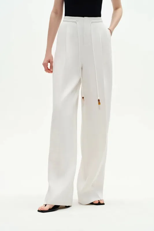 Perla Drawstring Casual Pants in Hemp sold by Fabrique