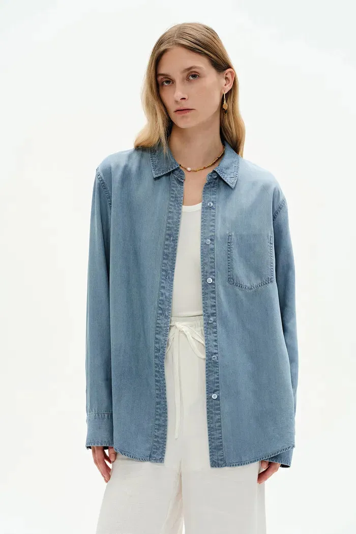 Willo Sky Blue Shirt in Tencel Denim sold by Fabrique product image thumbnail 2