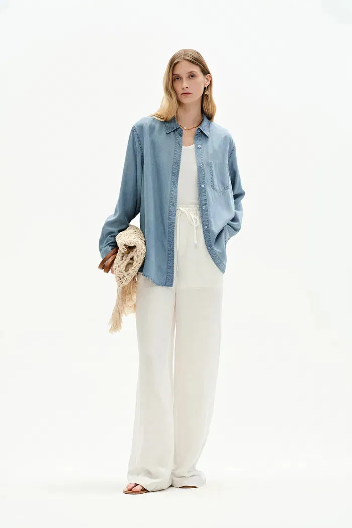 Willo Sky Blue Shirt in Tencel Denim sold by Fabrique product image thumbnail 3