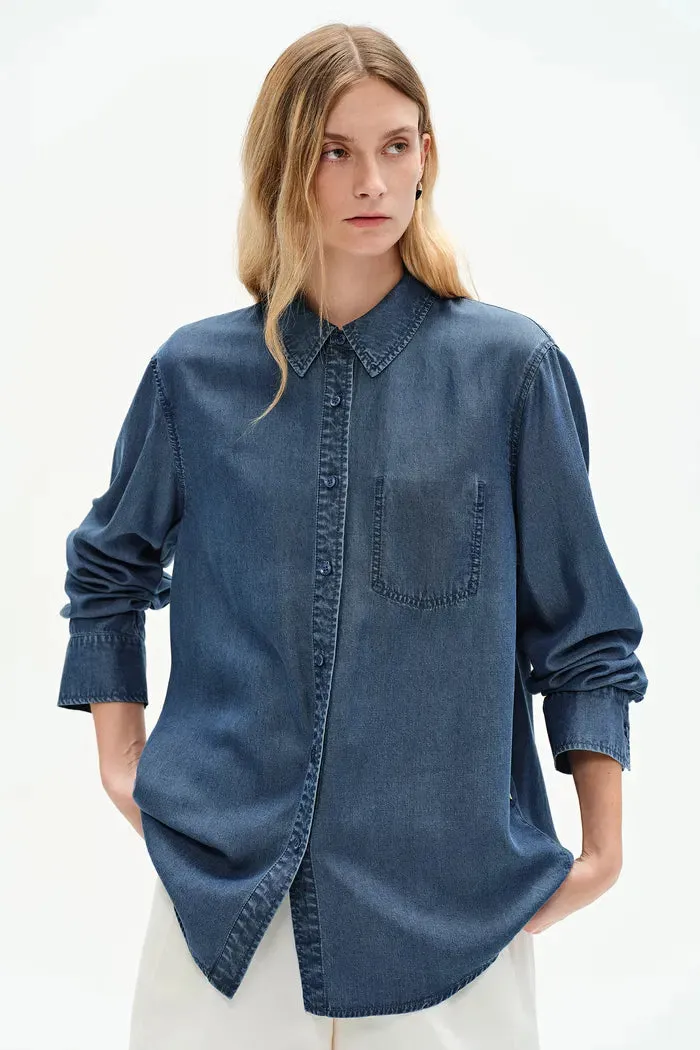 Willo Blue Tencel Denim Shirt sold by Fabrique product image thumbnail 2