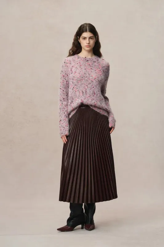 Snaiki Zodiac Jacquard Sweater in Wool Mohair Pom Pom Knit sold by Fabrique