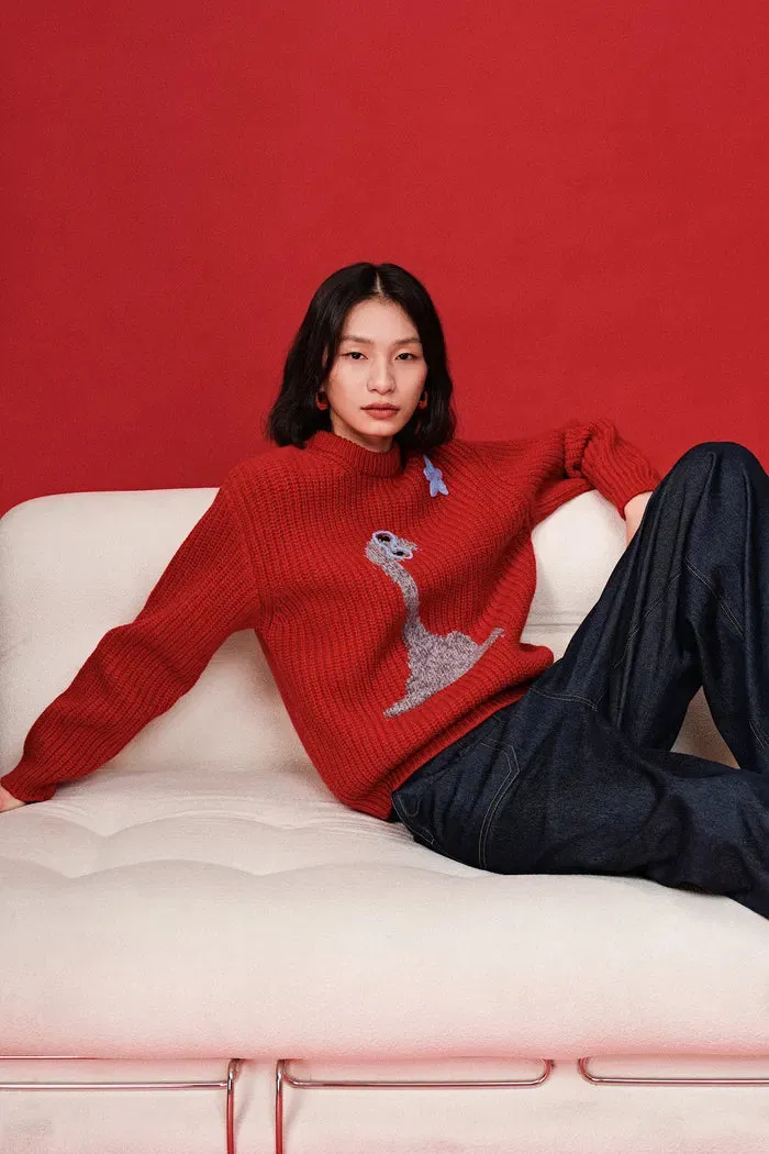 Star Lover Zodiac Knit Sweater in Chunky Merino Wool Knit sold by Fabrique product image thumbnail 3