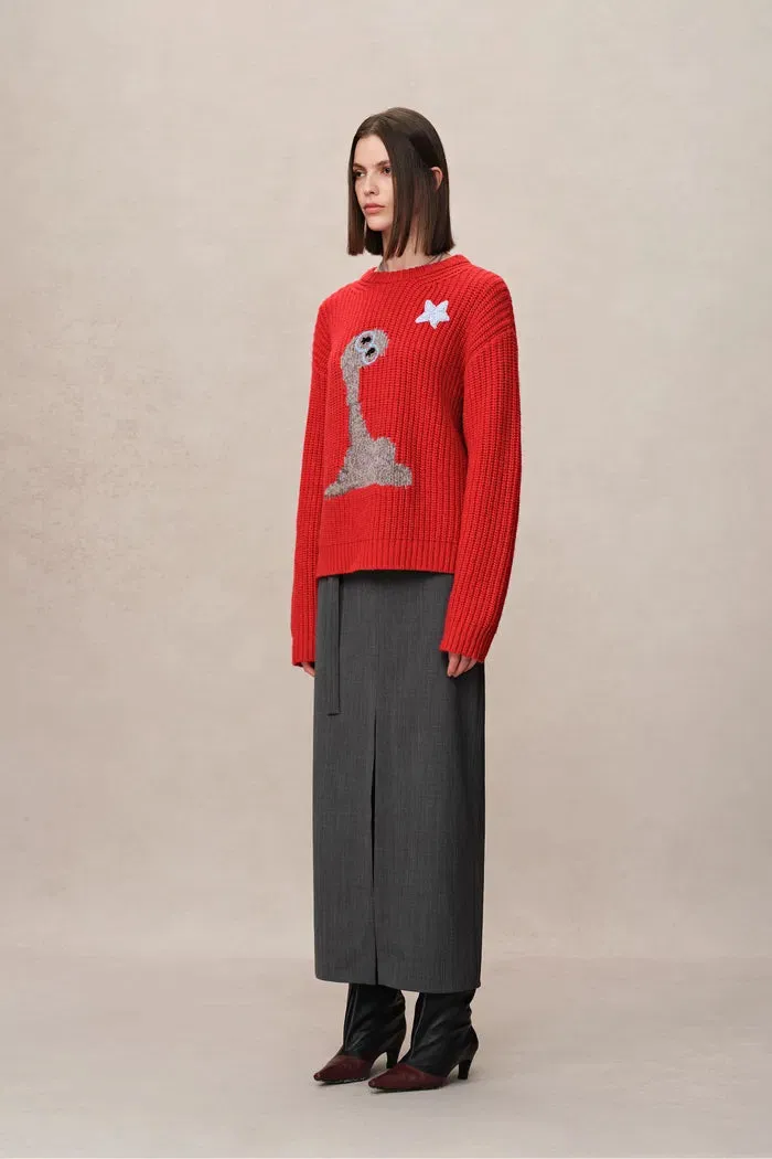 Star Lover Zodiac Knit Sweater in Chunky Merino Wool Knit sold by Fabrique product image thumbnail 4