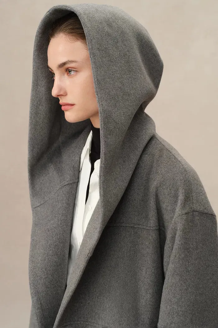Chesterfield Multi-Piece Structure Hooded Coat in Wool Cashmere sold by Fabrique product image thumbnail 5