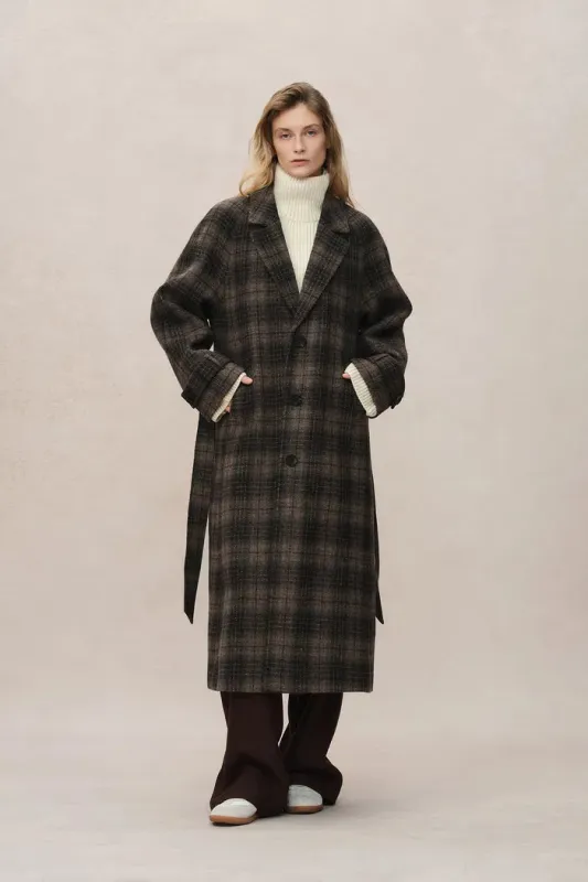 Virginia Plaid Overcoat in Wool sold by Fabrique