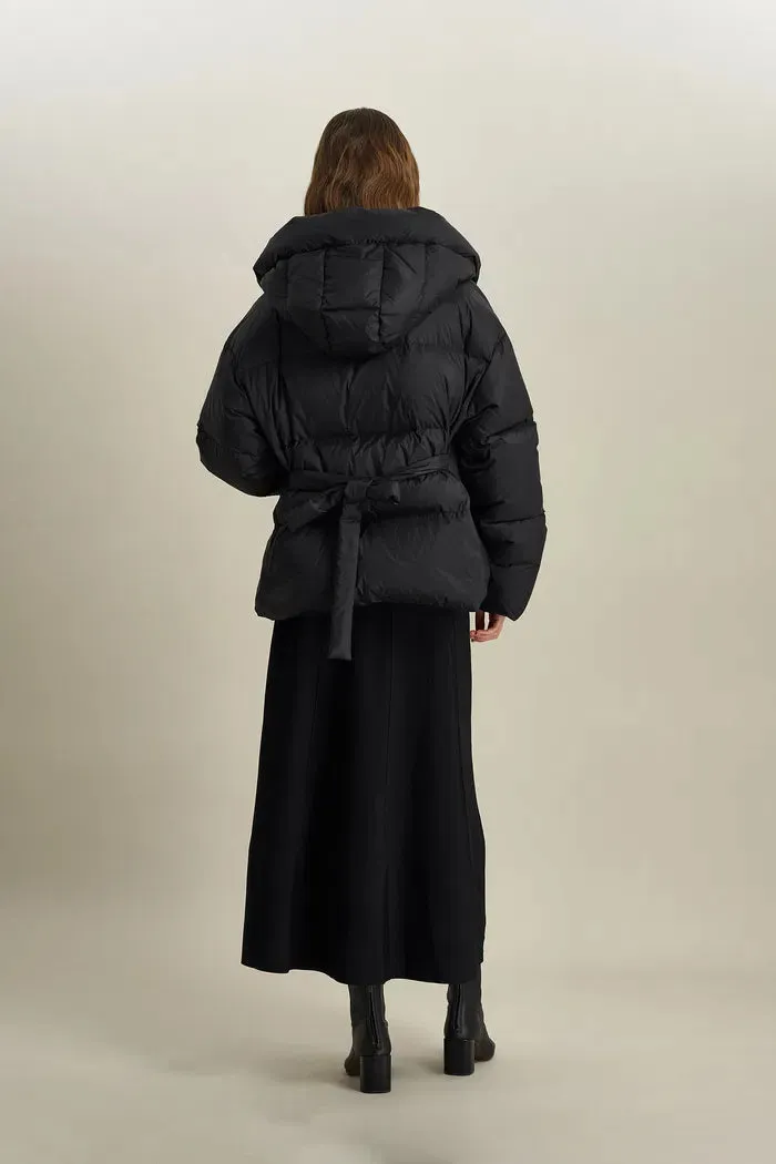 Iliana Water-Repellent Hooded Lightweight Duck Down Jacket in Ultra-Light Fabric sold by Fabrique product image thumbnail 5