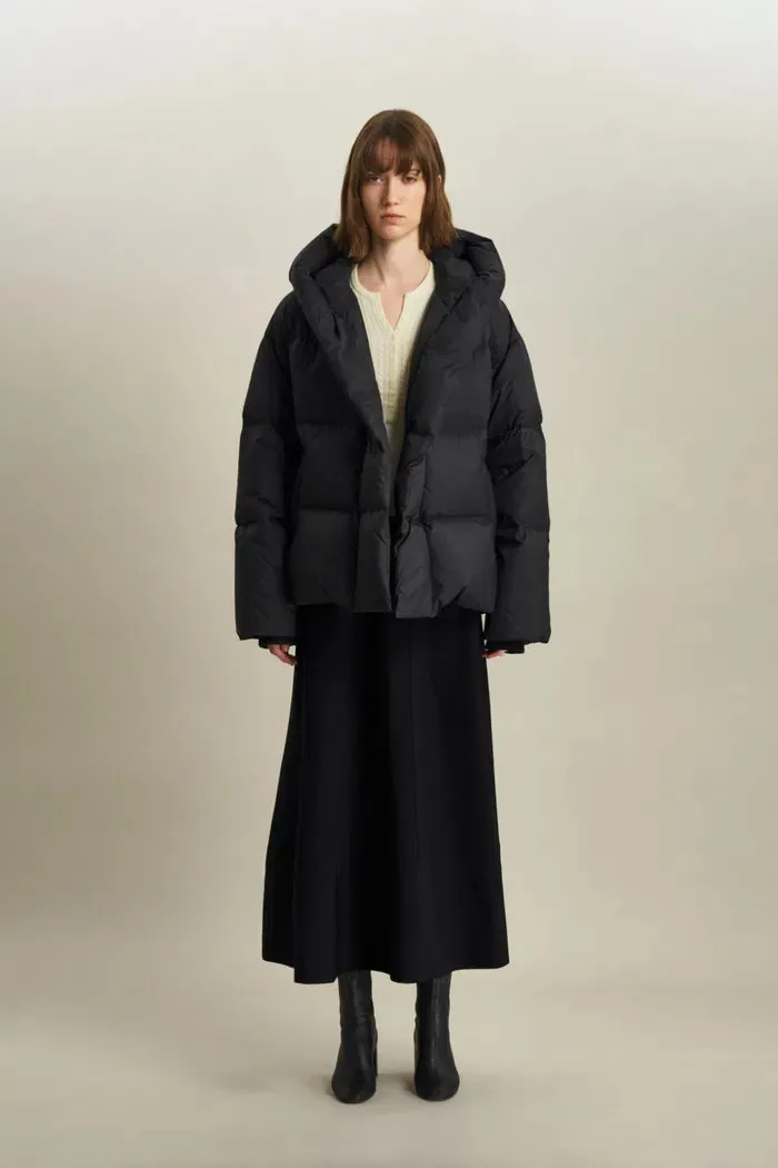 Iliana Water-Repellent Hooded Lightweight Duck Down Jacket in Ultra-Light Fabric sold by Fabrique product image thumbnail 3