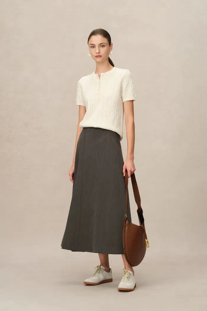 Fate Cable Henley Sweater in Merino-Cashmere Blend sold by Fabrique product image thumbnail 3