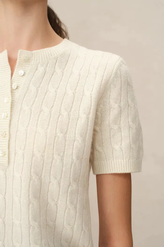 Fate Cable Henley Sweater in Merino-Cashmere Blend sold by Fabrique product image thumbnail 5