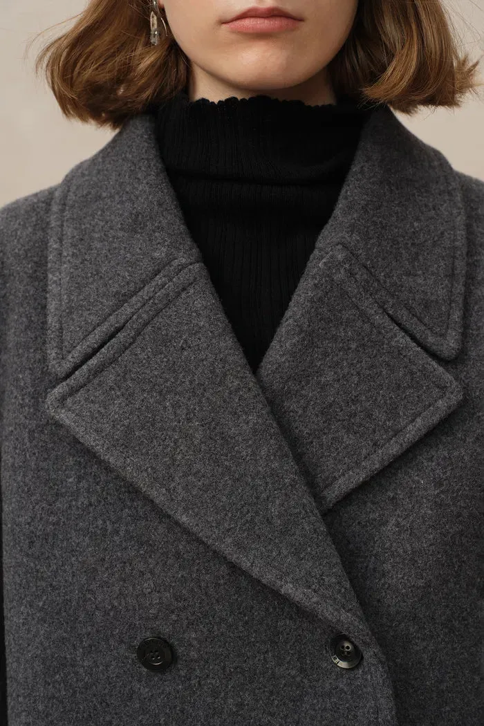 Beau Double-Breasted Coat in Single Face Wool sold by Fabrique product image thumbnail 5