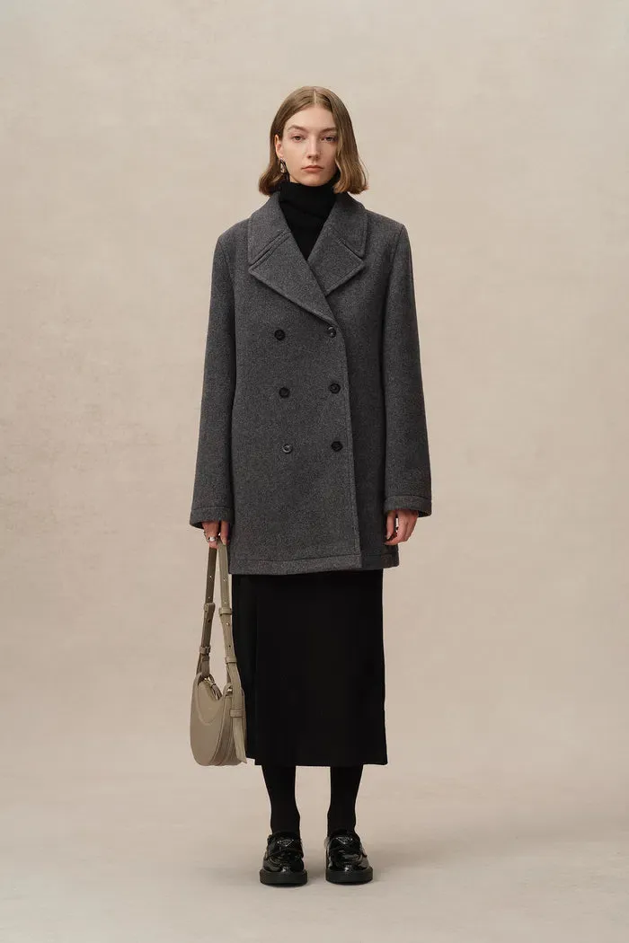 Beau Double-Breasted Coat in Single Face Wool sold by Fabrique product image thumbnail 3