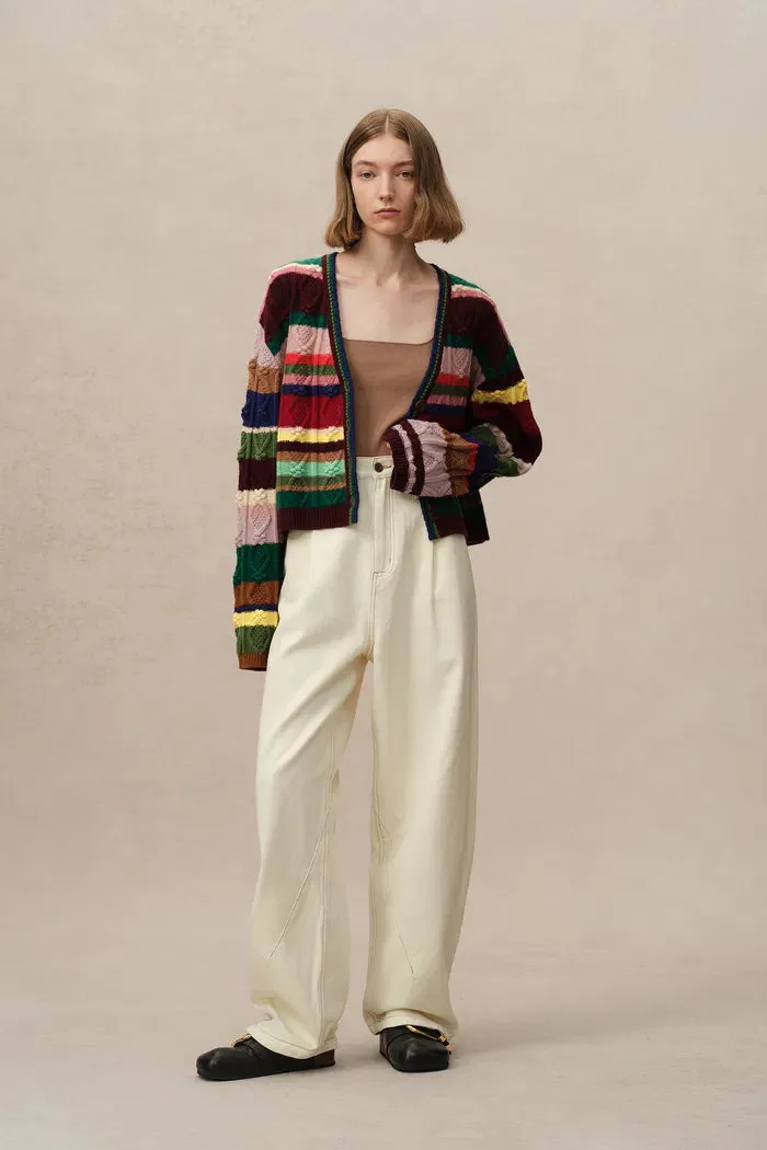 Lila Colorful Cardigan in Merino Wool Knit sold by Fabrique product image thumbnail 3