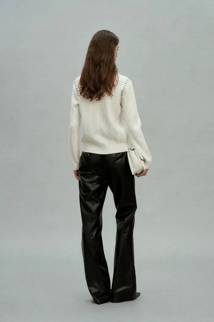 Nova Sweater in Merino-Cashmere Cable Knit sold by Fabrique product image thumbnail 3