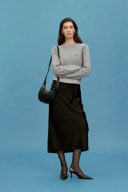 Nova Sweater in Merino-Cashmere Cable Knit sold by Fabrique