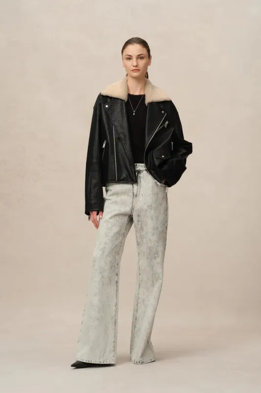 Melford Biker Jacket in Vegan Leather sold by Fabrique