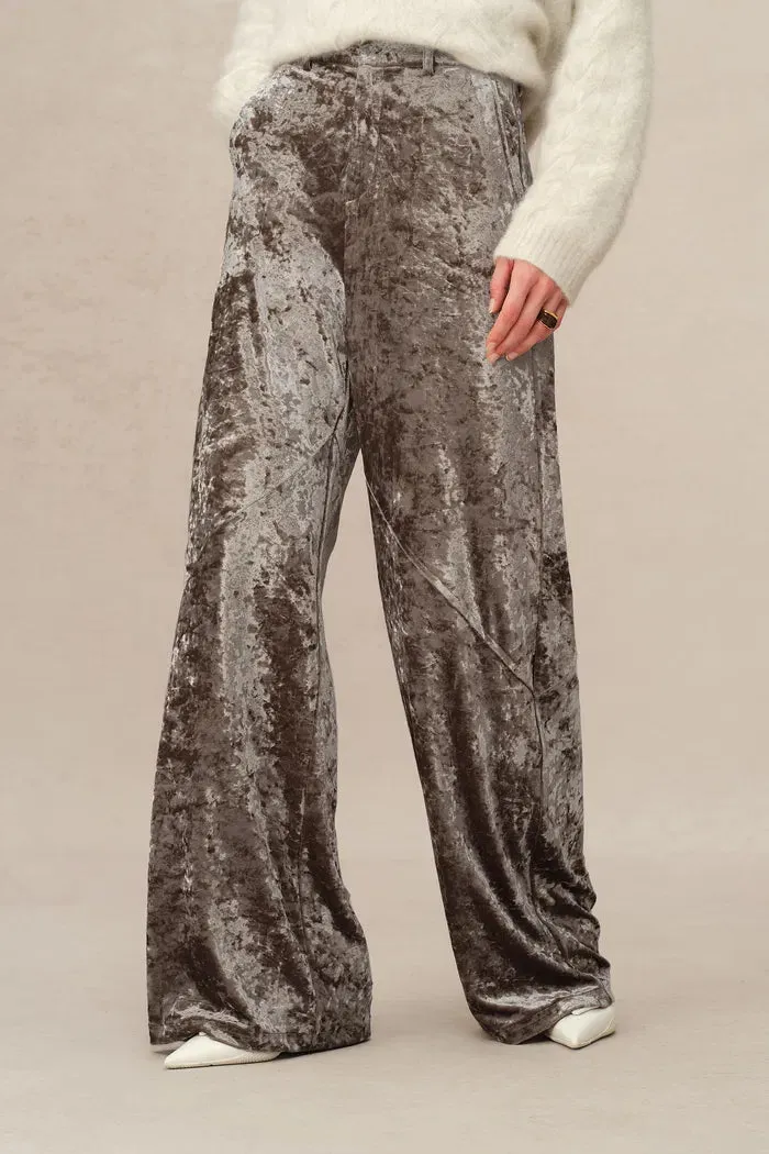 Shining Velvet Straight Leg Trousers in Ice Velvet sold by Fabrique product image thumbnail 4