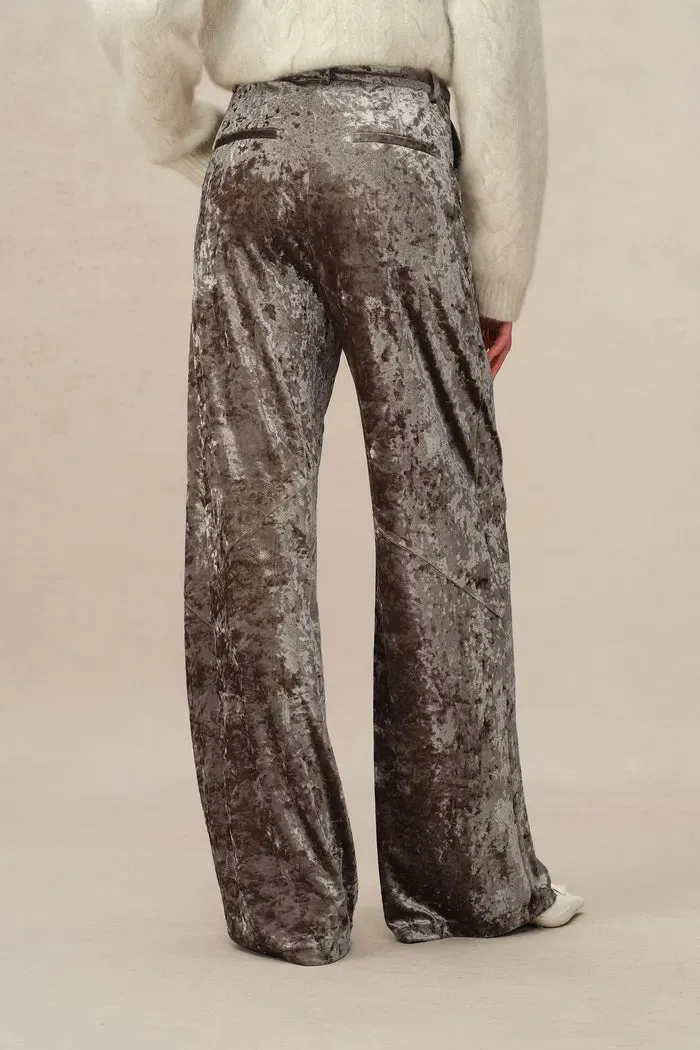 Shining Velvet Straight Leg Trousers in Ice Velvet sold by Fabrique product image thumbnail 5