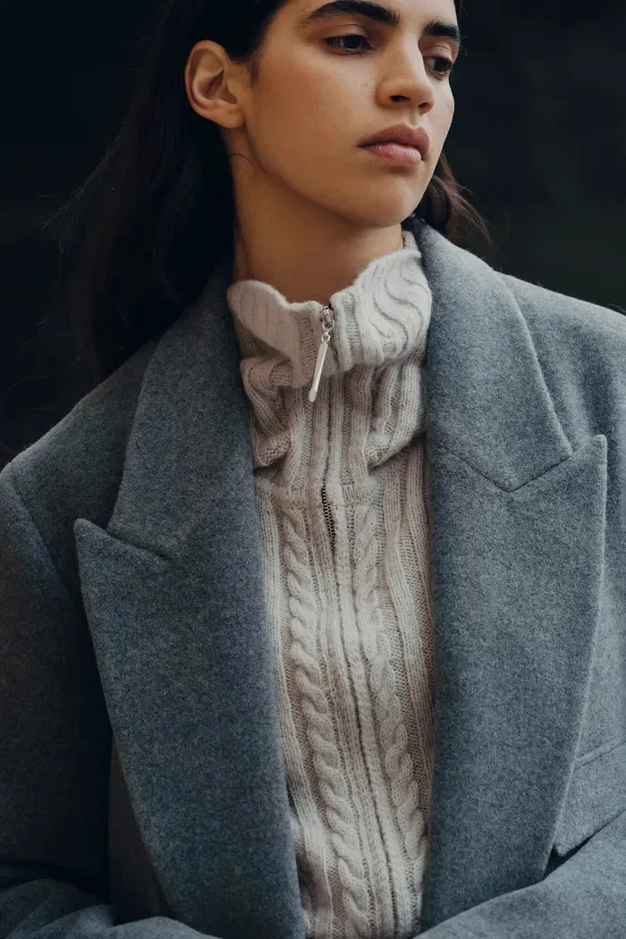 Stanley Lounge Robe Inspired Coat in Wool-Alpaca Melton sold by Fabrique product image thumbnail 3